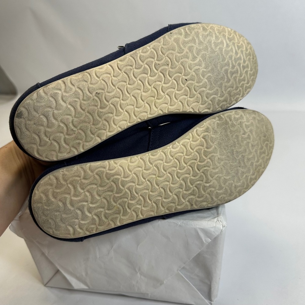 TOMS Womens Alpargata Navy Blue Canvas Slip On Flat Shoes Size 8.5 1002810319-10 - Picture 9 of 9